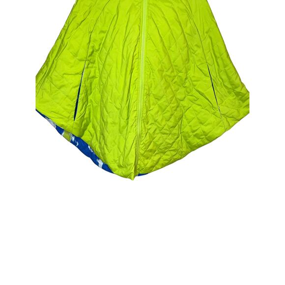 Curations Reversible Hooded Poncho Cape Jacket  M/L Blue - Picture 8 of 10